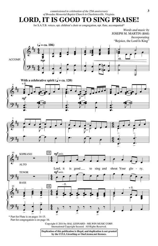Lord, It Is Good to Sing Praise!
